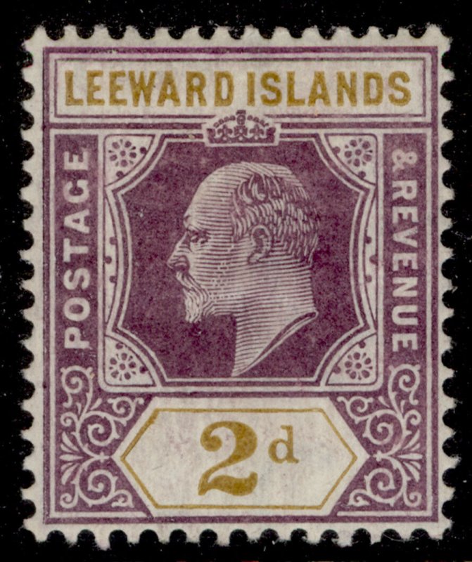 LEEWARD ISLANDS EDVII SG31, 2d dull purple & ochre, M MINT. Cat £14.