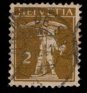 Switzerland Scott 149 William Tell used  from 1910-17 set on Granite Paper