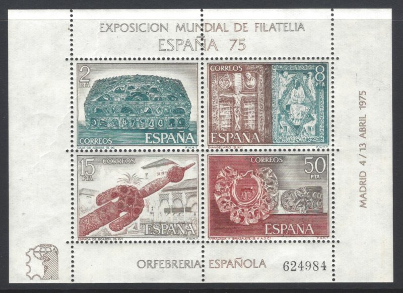 Spain #1777-78 NH S/S (2) Spanish Goldsmith's Work (1975)