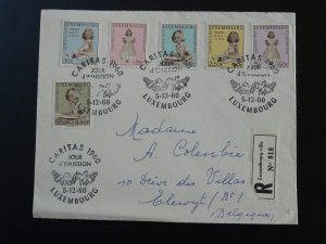 royalty Caritas 1960 registered FDC Luxembourg