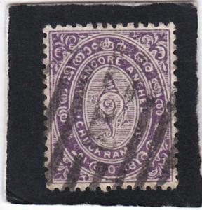 India,   Travancore  State  #   4  used