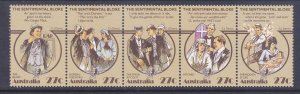 Australia 881 MNH 1983 The Sentimental Bloke by C. j. Dennis Strip of 5