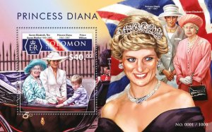 SOLOMON IS. - 2015 - Princess Diana - Perf Souv Sheet - Mint Never Hinged