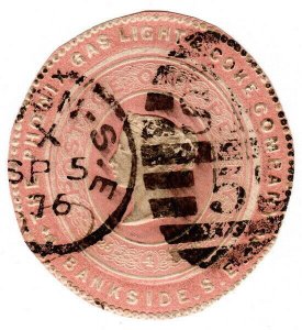 (I.B) QV Postal : Newspaper Wrapper - Phoenix Gas Light 1d (Advertising Ring)