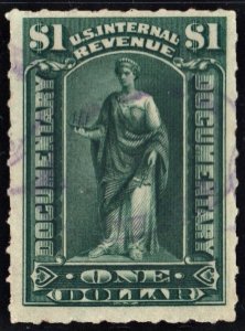 R173 $1.00 Documentary Stamp (1898) Used