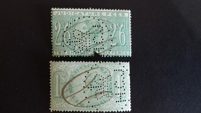 Great Britain Queen Victoria Judicature stamps Used