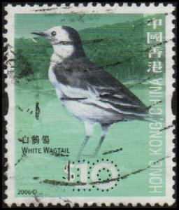 Hong Kong 1241 - Used - $10 White Wagtail (2006) (cv $2.60)