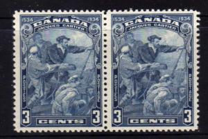 Canada #208   Mint never hinge.Pair.Fine.
