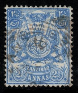 ZANZIBAR SG213 1904 2½a BLUE FINE USED