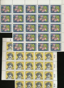 AUSTRIA Flowers Dogs Buildings Blocks MNH (Appx 340 Stamps) (KR 998