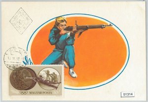51314 - HUNGARY - FDC MAXIMUM CARD - TOKYO 1964 OLYMPIC GAMES: Shooting -