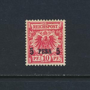 GERMAN EAST AFRICA 1893, 5p on 10pf RED CARMINE, VF MLH Mi#3ld €600 (SEE BELOW)