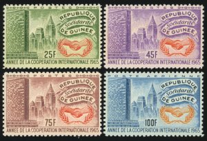 GUINEA Sc 394-96, C75 VF/MH - 1965 -  Intl. Cooperation Year Set - See scans