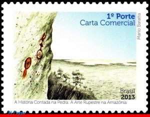 3253 BRAZIL 2013 ROCK ART IN THE AMAZON, HISTORY SET IN STONE, RHM C-3295, MNH