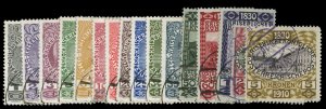 Austria #128-143 Cat$589, 1913 Birthday Jubilee, complete to 5k, used