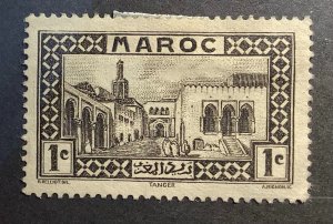 Morocco 1933 Scott 124 MH - 1c, Former Sultan's Palace, Tangiers