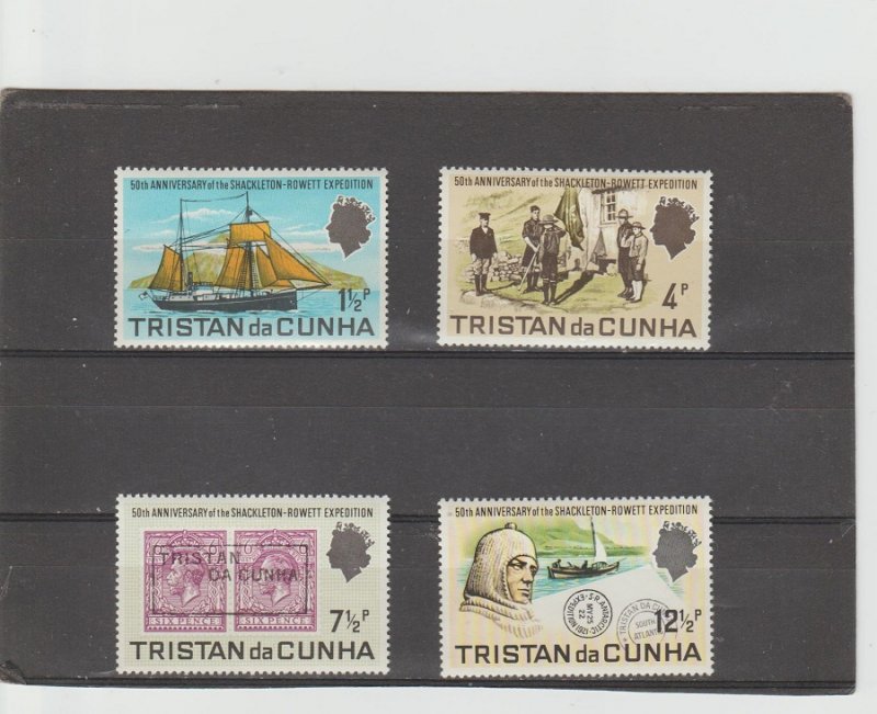 Tristan da Cunha  (Scott#  153-156  MH  (1971 Shackleton-Powell Expedition)