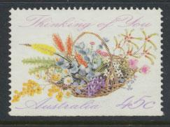 Australia SG 1318  Used - Greetings - Flowers bottom imperf