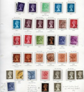 1971-1996 Collection of in excess of 350 Machin Definitives Unmounted Mint/Used