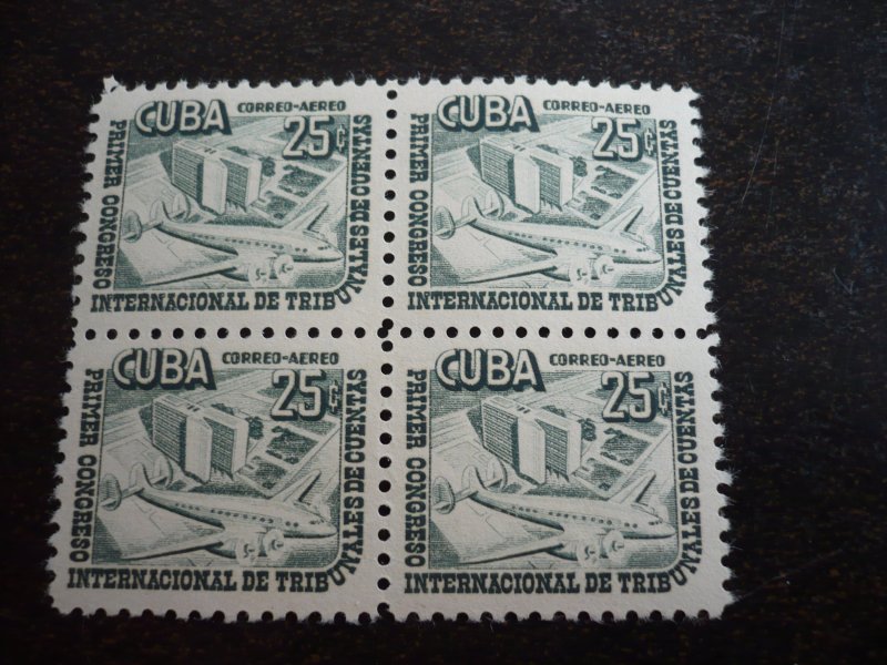 Stamps - Cuba - Scott# 513,C90-C91 - Mint Hinged Set of 4 Stamps in Blocks,