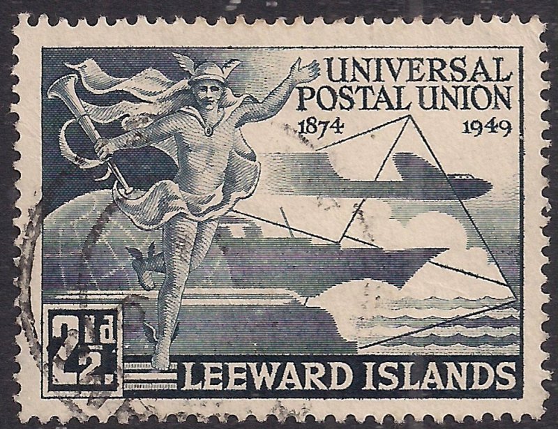 Leeward Islands 1949 KGV1 3d Blue UPU Postal Union used SG 120 ( K1180 )