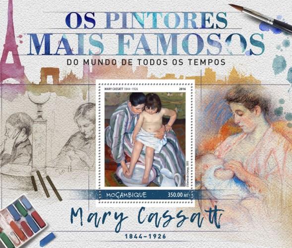 MOZAMBIQUE - 2016 - Painters. Mary Cassatt - Perf Souv Sheet - MNH