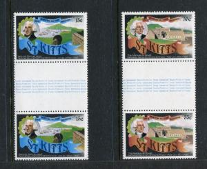 St Kitts 90-91 MNH Brimstone Hill Siege, Bicentennial, 1982. Gutter pair x28453