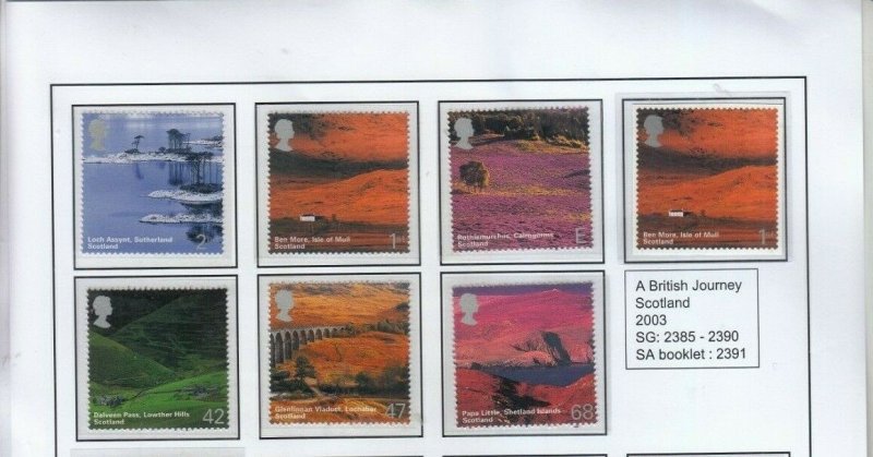 20O4 BRITISH JOURNEY SCOTLAND FULL SET INC SELF-ADHESIVE UMM