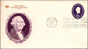 Scott U534 3 Cents Washington ASDA FDC Unaddressed