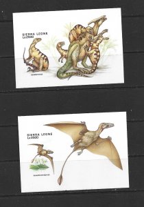 SIERRA LEONE - 1995 DINOSAURS SOUVENIR SHEETS - SCOTT 1793 TO 1794 - MNH