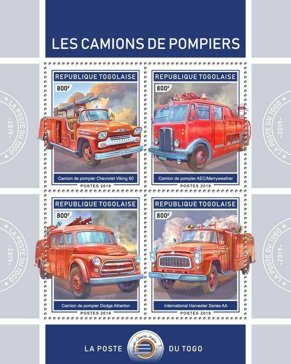 Z08 TG190117a TOGO 2019 Fire engines MNH ** Postfrisch