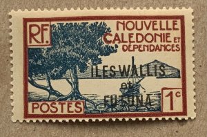 Wallis & Futuna 1930 1c Bay of Paletuviers Point, MNH. Scott 43, CV $0.40