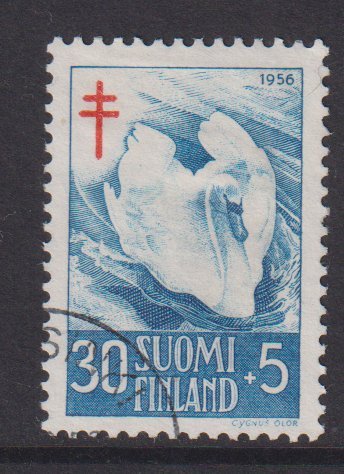 Finland    #B137  used  1956  TB prevention 30m  birds