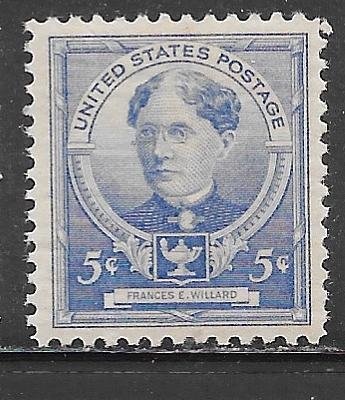 USA 872: 5c Frances Willard, MNH, F-VF