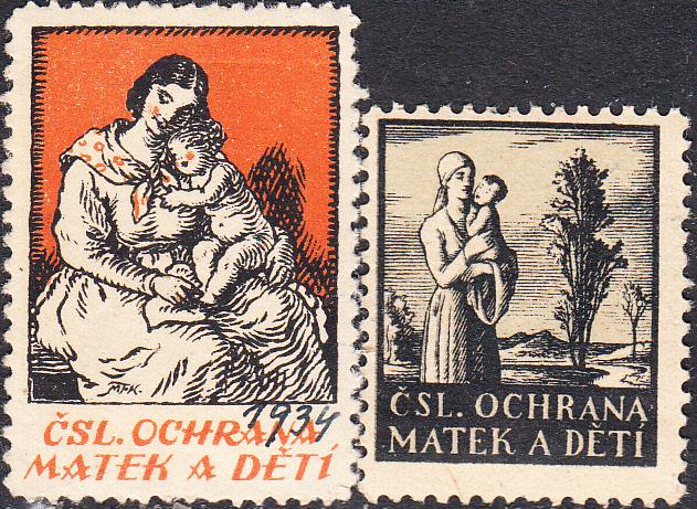 Czechoslovakia  CSL Ochrana Matek a Deti  Labels MNH