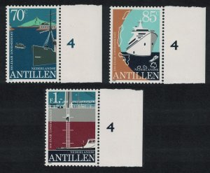 Neth. Antilles Pilotage Service 3v Numbered Margins 1982 MNH SG#769-771