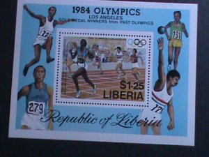 ​LIBERIA-1984-OLYMPIC GAMES-LOS ANGELES-GOLD MEDAL WINNERS MNH- S/S VF