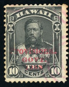 Hawaii Scott 61 10c Used light red cancel Lot H3021 