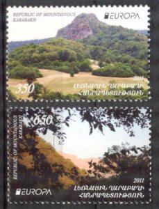 Armenia / Karabakh 2011 / 2012 Europa CEPT Visit Landscapes set of 2 MNH