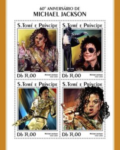 Michael Jackson Stamps Sao Tome & Principe 2018 MNH Famous People Music 4v M/S