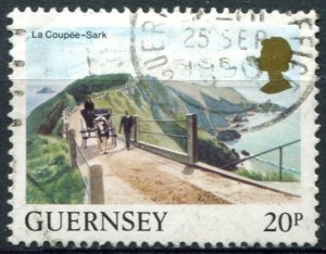 Guernsey  Sc#297 Used, 20p multi, Definitive Series 1984-1991: Bailiwick View...