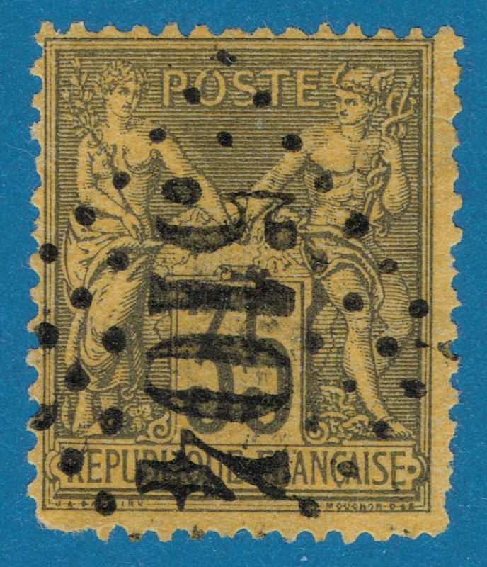 [sto513] FRANCE 1878 Scott#94a Yv#93 used in Shanghai China (cancel 5104)