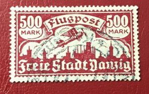 Freie Stadt Danzig Scott C21 500Mark Lot 173