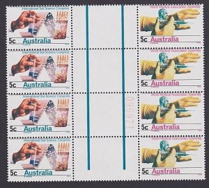 AUSTRALIA 1968 Soil Congress / Medical gutter block of 8 MNH...............A4964