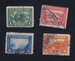 US Panama Pacific Stamps #401/404 Used Catalog Value $97.50 
