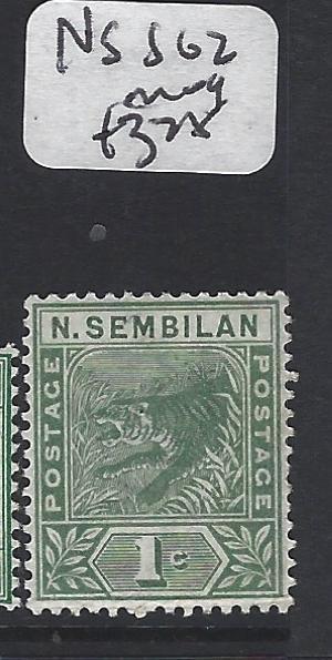 MALAYA  NEGRI SEMBILAN (P2005BB)  GREEN 1C TIGER SG 2   MOG