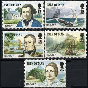 ISLE OF MAN 1989 - Scott# 389-93 Bounty Mutiny Set of 5 NH