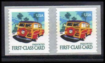 3522 15c Woody Wagon Fine MNH Pair