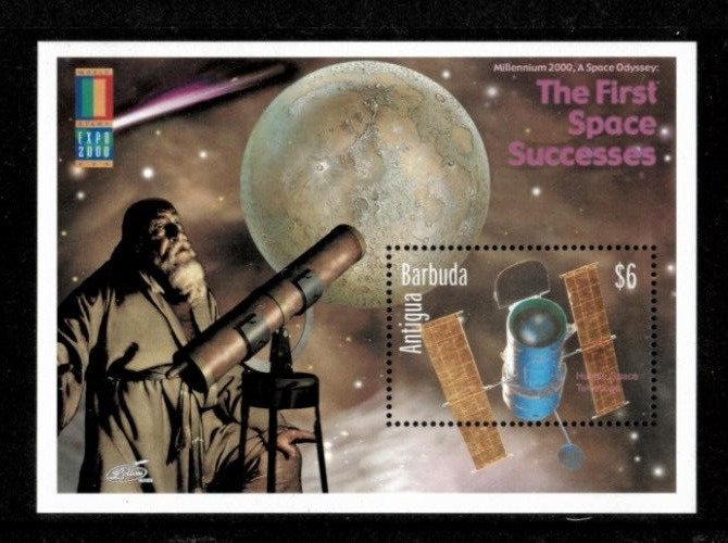 Antigua 2000 - First Space Successes - Souvenir Stamp Sheet - Scott #2362 - MNH