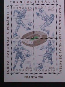 ROMANIA 1998-SC#4220  WORLD CUP SOCCER-FRANTA'98 MNH S/S VERY FINE